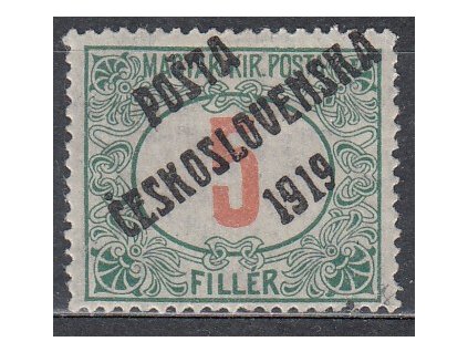 5f Červené číslo, zk.Karásek, Nr.133, * po nálepce