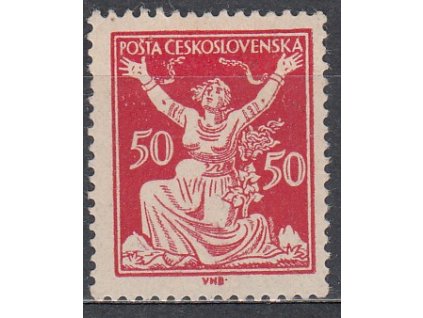 50h červená, DV - vajíčko, Nr.155, * po nálepce