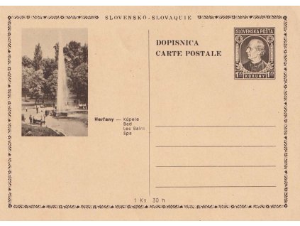 CDV 4 (17) Hlinka, Herlany, dopisnice, drobný vlom