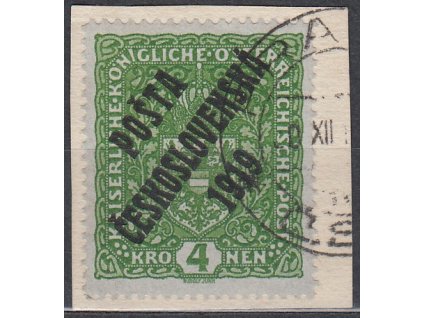 Výstřižek se zn. 4K Znak, I.typ, Nr.50, razítkované