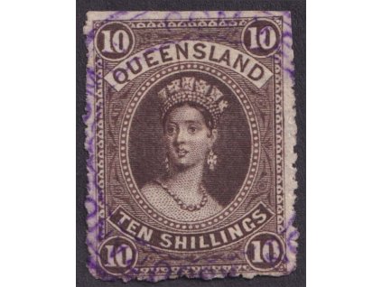 Queensland, 1862/1886, 10 Sh Viktoria, blíže neurčeno, razítkované
