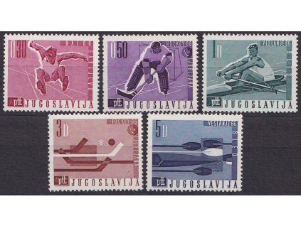 1966, 0.30-5 Din série Sport, MiNr.1144-48, **