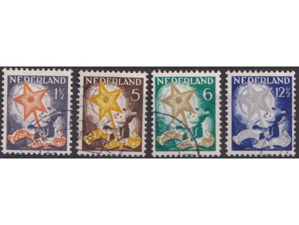 1933, 1 1/2-12 1/2 C série Dětem, MiNr.268-71, razítkované