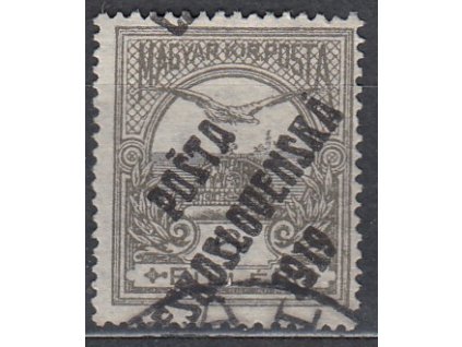 6f Turul, posunutý přetisk, Nr.92, razítkované