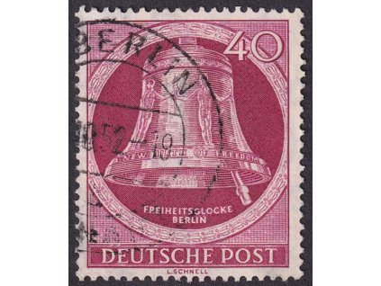 1951, 40 Pf Zvon, MiNr.86, razítkované