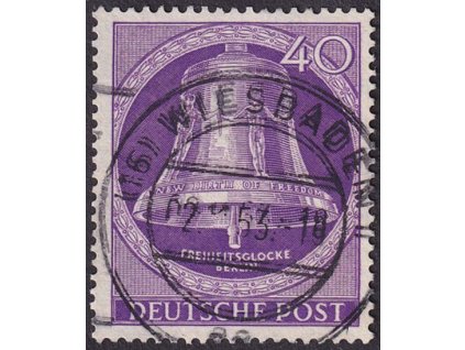 1953, 40 Pf Zvon, MiNr.105, razítkované