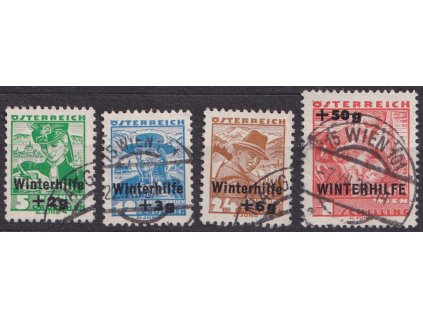 1935, 5g-1S série Winterhilfe, MiNr.613-16, razítkované