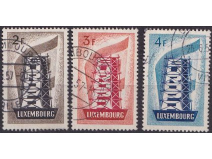 1956, 2-4 Fr série Europa, MiNr.555-57, razítkované