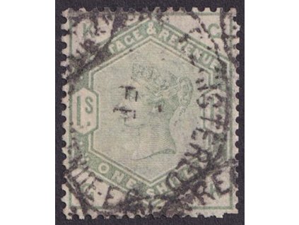 1883, 1 Sh Viktoria, MiNr.81, razítkované, krátký zoubek