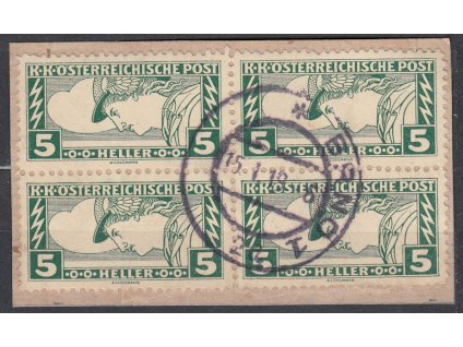 Výstřižek se 4blokem 5h Spěšné, razítko BRNO 15.1.19