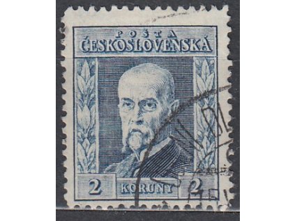 2Kč modrá, I.typ, svislá pr.3, zk.Gilbert, Nr.191, razítkované