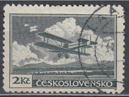 1930, 2Kč zelená, Řz.12 1/4, Nr.L9A, razítkované