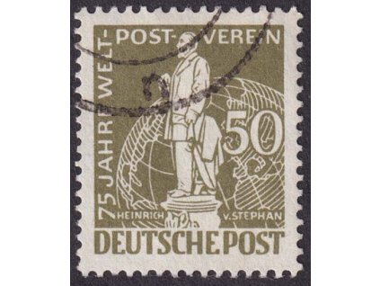 1949, 50 Pf Stephan, MiNr.38, razítkované