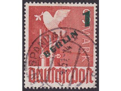 1949, 1(DM)/3M Holubice, MiNr.67, razítkované