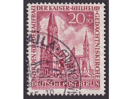 1953, 20 Pf Kostel, MiNr.108, razítkované