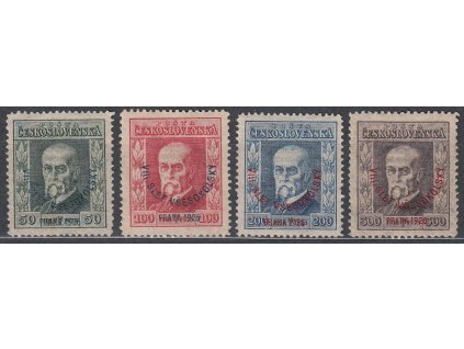 50-300h Slet, série, pr.6,7,6,8, zk.Gilbert, 1krát Beneš, Nr.183-7, * po nálepce