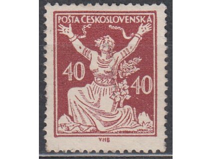 40h hnědá, I.typ, Nr.154, * po nálepce, horší jakost lepu