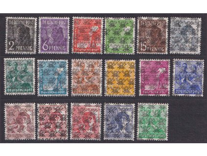 Americká a Britská zóna, 1948, 2-84 Pf série, MiNr36-51II, ** , 84 Pf daktyl