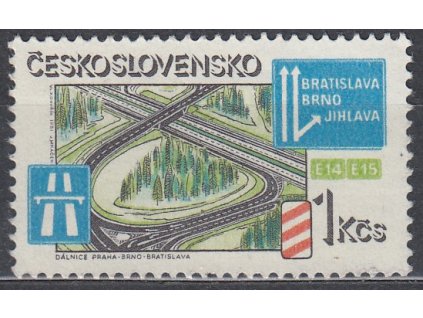 1981, 1Kčs Úspěchy, DV na ZP1/2 - poškozený roh tabule, Nr.2492, **