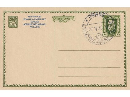 CDV 31b Kongres, zelený přítisk, pamětní razítko