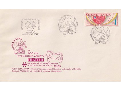 1976, Obálka Anketa o nejkrásnější razítko IV. ročník 1976 AR 4