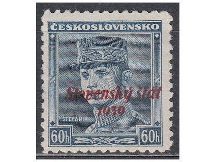 60h modrý Štefanik, Nr.11, * po nálepce