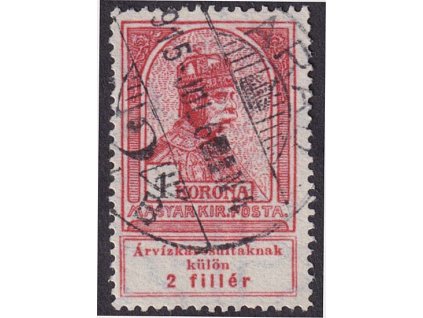 1913, 1 Kr Franc Josef, MiNr.142, razítkované