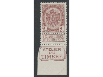 1907, 2C Znak, MiNr.79, * po nálepce