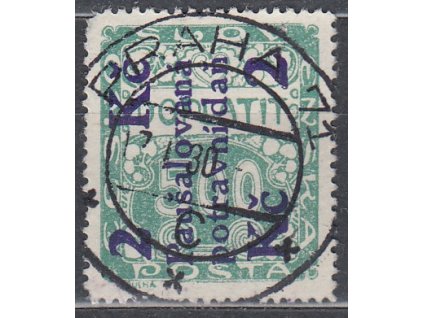 2Kč/500h zelená, Nr.PD6, razítkované