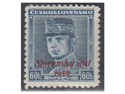 60h modrý Štefanik, Nr.11, * po nálepce