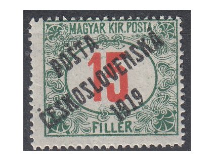 15f Červené číslo, majetnická značka, Nr.137, * po nálepce