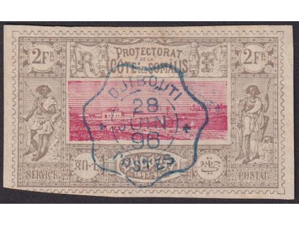 Somalküste, 1894, 2 Fr Výjev, MiNr.18, razítkované