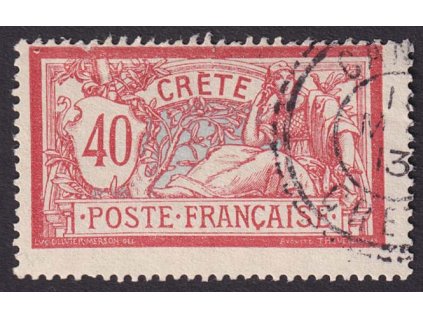 Kréta, 1902, 40 C Merson, MiNr.11, razítkované