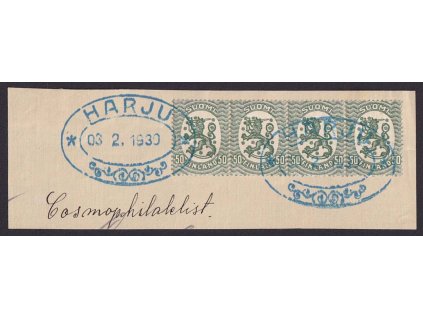 1930, razítko Harju, hezký výstřižek