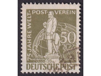 1949, 50 Pf Stephan, MiNr.38, razítkované