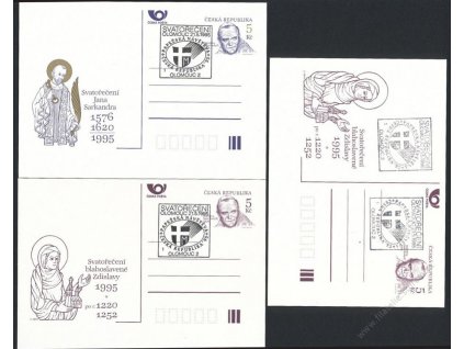 CDV 9, 10, Svatořečení, pamětní razítka + atypické razítko