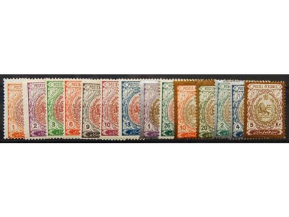 Irán, 1909, 1-20Kr Znak, * po nálepce
