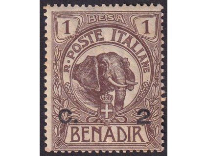 Somálsko, 1906, 2C/1B Slon, MiNr.10, **