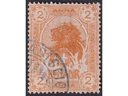 Somálsko, 1903, 2 A Lev, MiNr.4, razítkované