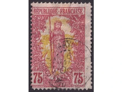 Kongo, 1901, 75 C Domorodec, MiNr.41, razítkované