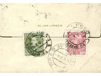 1910, Praha, Ex-dopis, malý formát