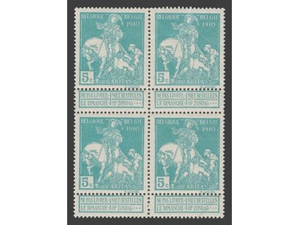 1910, 5C Caritas, MiNr.87I, 4blok, **/*