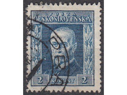 2Kč modrá, I.typ, svislá pr.2, Nr.191, razítkované