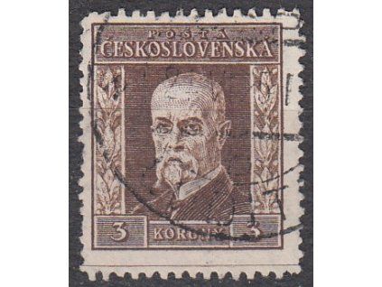 3Kč hnědá, I.typ, svislá pr.4, Nr.192, razítkované