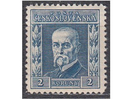 2Kč modrá, II.typ, pr.8, Nr.195, * po nálepce