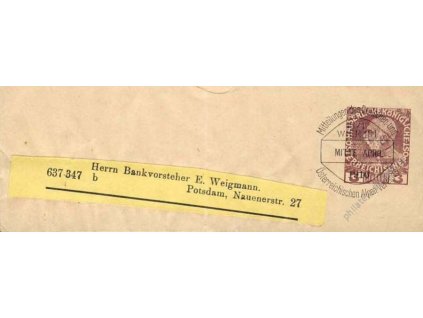 1911, novinová páska 3H, pamětní razítko
