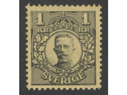 1911, 1Kr Gustaf, MiNr.83, * po nálepce