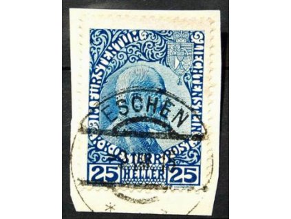 1912, 25H Johan, malý výstřižek, MiNr.3