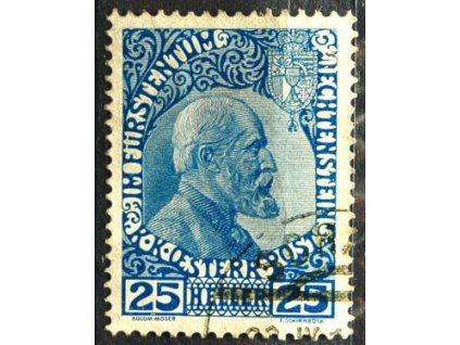 1912, 25H Johann, MiNr.3, razítkovaná