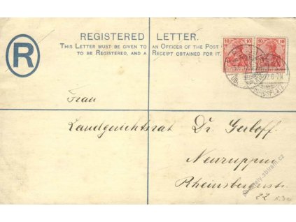 1912, DR Bitsch, R-anglická obálka, vojenská pošta